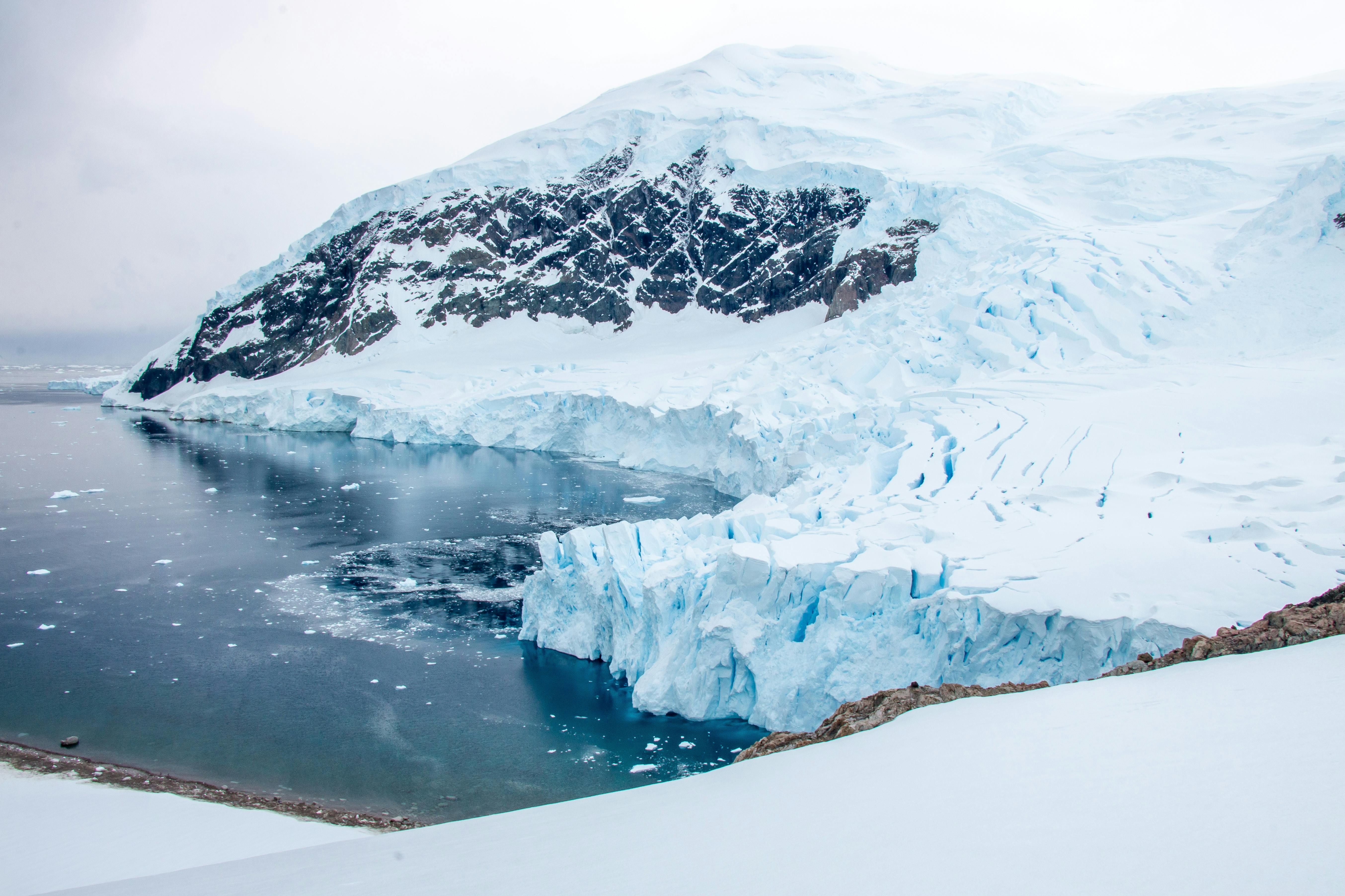 Glacier walls and still polar water in Paradise Bay